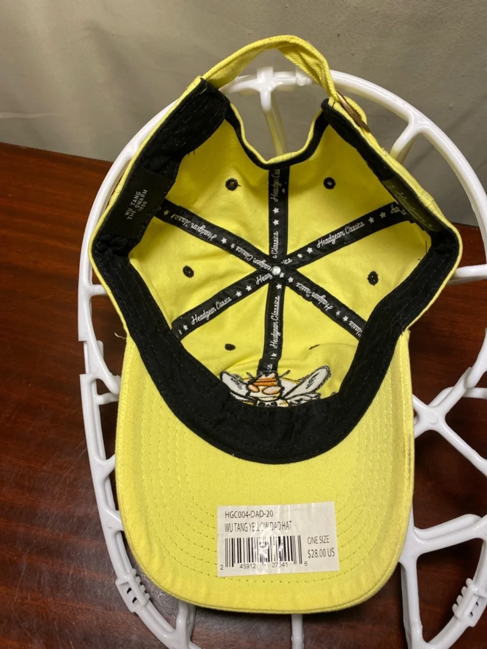 WU Tang The Swarm 1998 Headgear Classic Embroidered  Bee Logo Dad Hat Yellow O/S